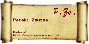 Pataki Zsuzsa névjegykártya